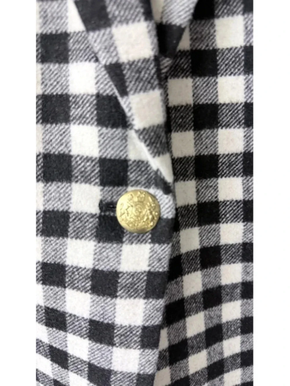 J Crew one button blazer buffalo check new size 6 wool
